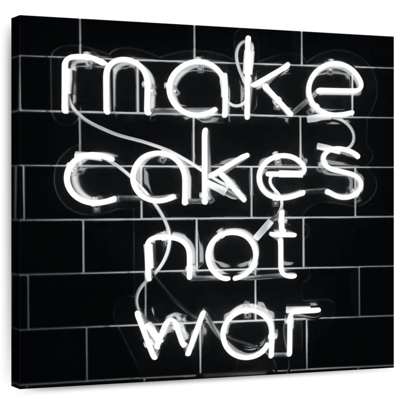 Ketti Make Cakes Not War Typography
