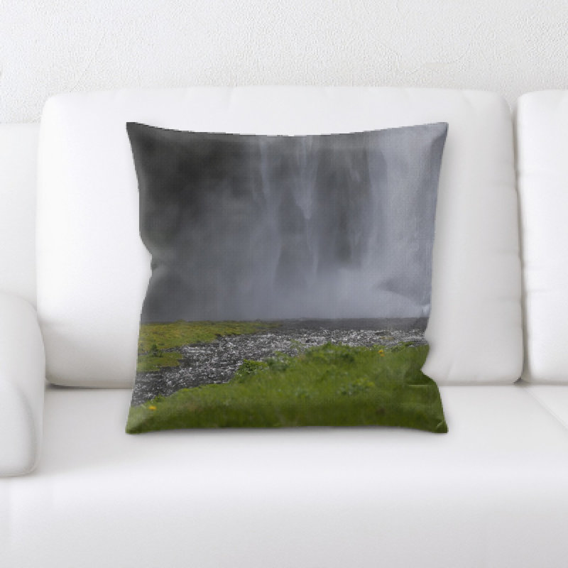Waterfall Microsuede Reversible Throw Pillow