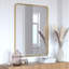 Miroir d'appoint mural incassable avec cadre en métal et coins arrondis Arelly-876523357-876523355