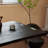 Modern black solid wood acrylic table set-102782921