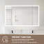 Miroir mural pliable à trois volets avec rétroéclairage, miroir grossissant 10x, gradateur, désembueur-111660103