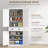 Traditional Kitchen Pantry Cabinet with Adjustable Shelves