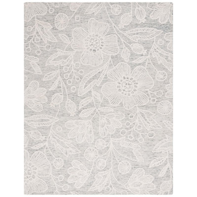 Hand Tufted Wool Floral Rug