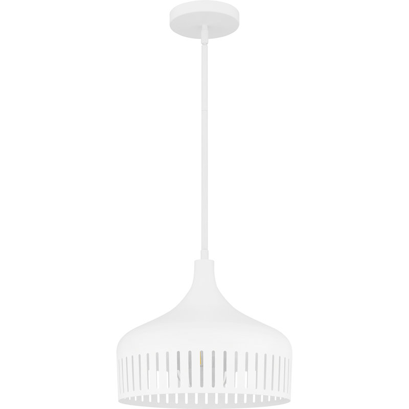 Keagan 1-Light Pendant Light, Matte White