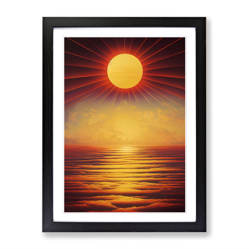 Sun Art Vol.6 Framed Print, 46cm H x 34cm W x 2cm D, Walnut