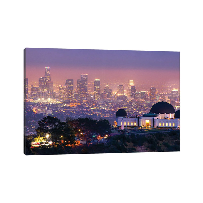 Griffith Park Observatory In Los Angeles by Zoe Schumacher - No Frame Print on Canvas, 20.32 cm H x 30.48 cm W