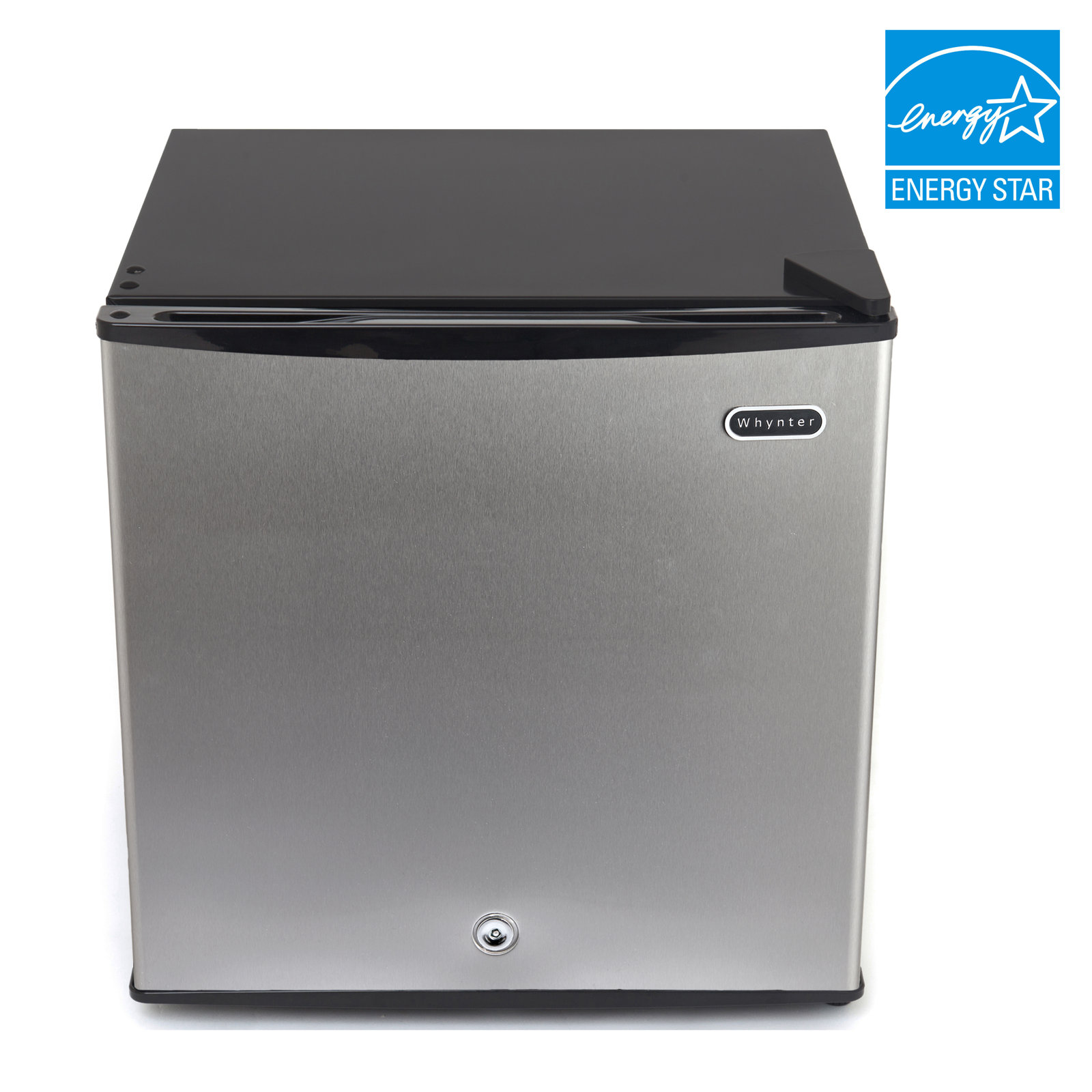 Whynter - 1.1 Cu. Ft. Energy Star Upright Freezer with Lock - Stainless Steel | Fridge.com