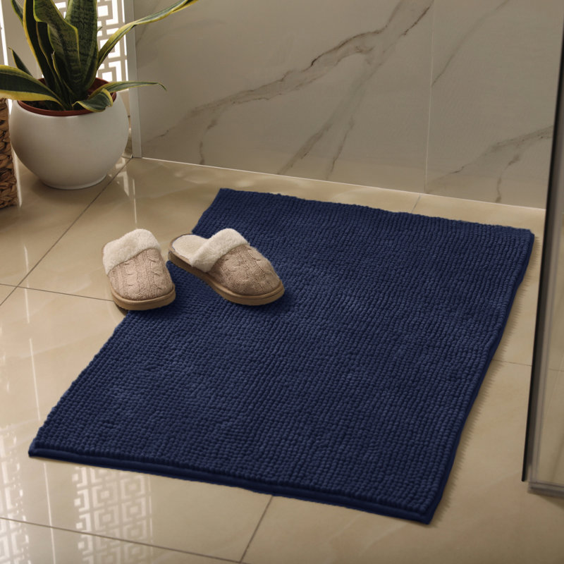 Sanjeev Chenille Bobble Bath Mat, 80cm W x 50cm L