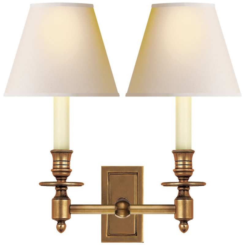 Library 2 - Light Armed Sconce, Hand-Rubbed Antique Brass