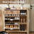 Hidden Narrow Shoe Cabinet With 2 Flip Drawers, 1 Side Cabinet