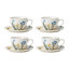Lenox Wildflowers Tea Cup & Saucer, Set of 4