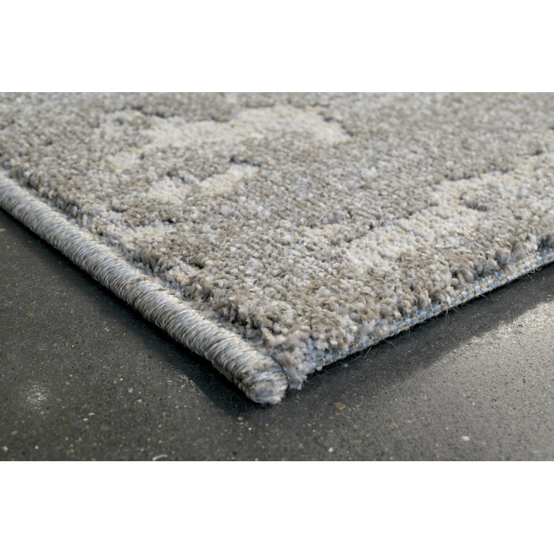 Batley Geo Tufted Grey/Brown Rug, Rectangle 80 x 150cm