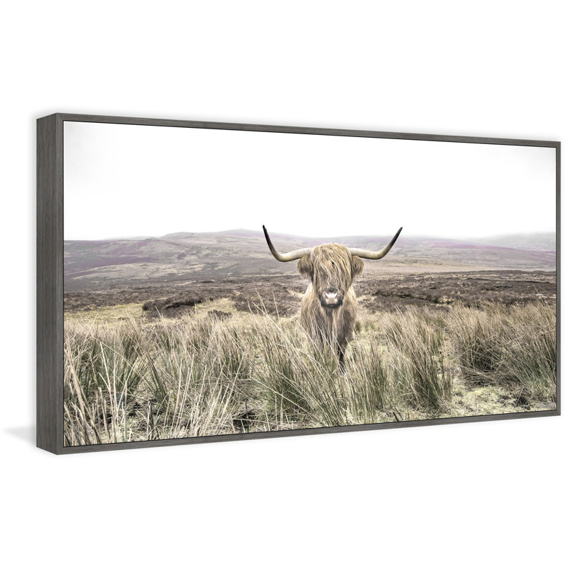 «Long Horn» par Marmont Hill - reproduction sur toile flottante, L 24 po x H 12 po