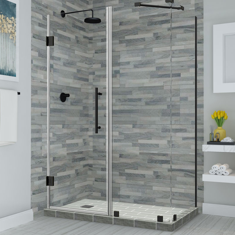 Cabine de douche rectangulaire à charnière 30" x 72" Bromley