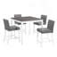 Ensemble de table de salle à manger à hauteur de comptoir 5 pièces, table à hauteur de comptoir avec 4 chaises rembourrées pour la cuisine et la salle à manger