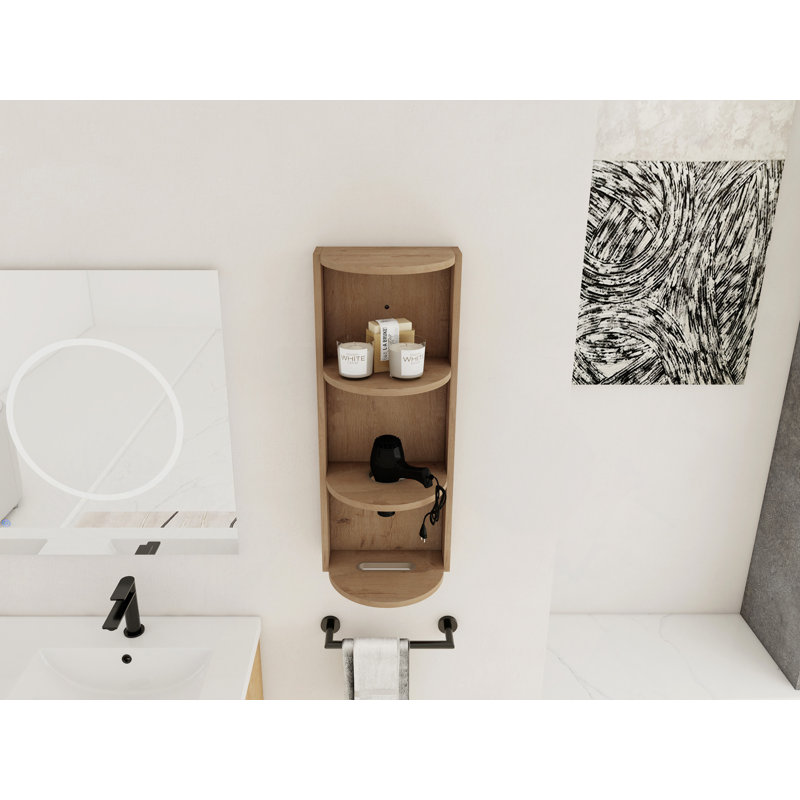 Tablettes flottantes modernes, support de rangement mural pour salle de bain 12 po, conception à fixation flottante