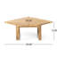 Mobilier en bois bleu sarcelle: chaise d'angle + table basse avec coussins d'eau foncés et de table, tissu de coussin