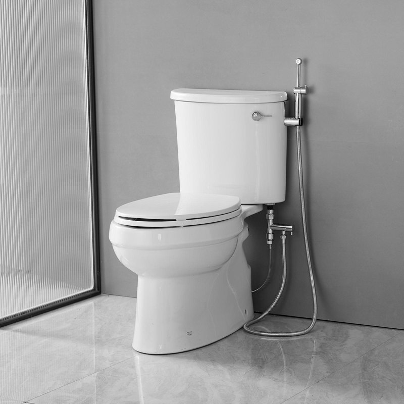 Non-Electric Bidet Sprayer For Toilet Handheld Brass Bidet Attachment Diaper Sprayer Wall Toilet Mount, Polished Chrome