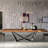 Nut-brown Rectangular Solid Wood Dining table-570143462