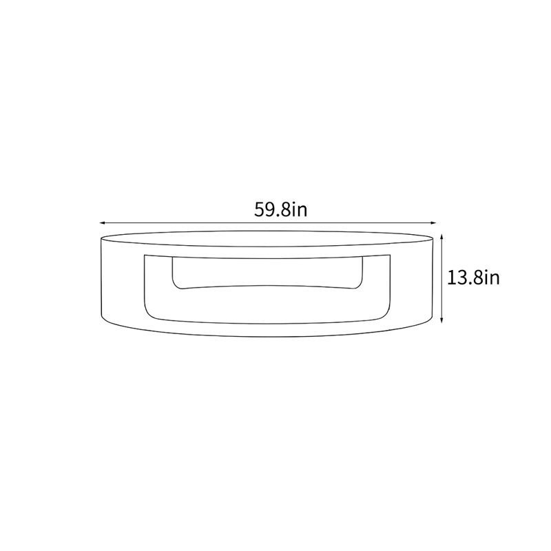 Table basse simple de style américain, Brun