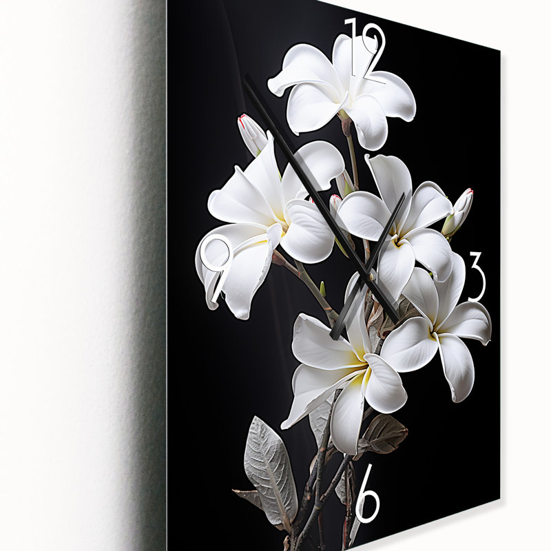 Cleante - Horloge murale moderne Plumeria, Grand