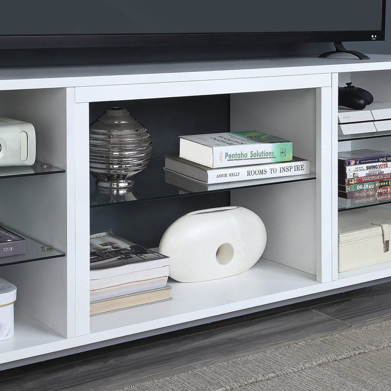 Meuble télé 60 po avec tablettes en verre Brighton