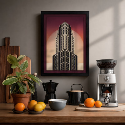 Skyward Art Deco - Framed Print