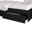 Lit matelot simple en bois avec rangement noir-793774341