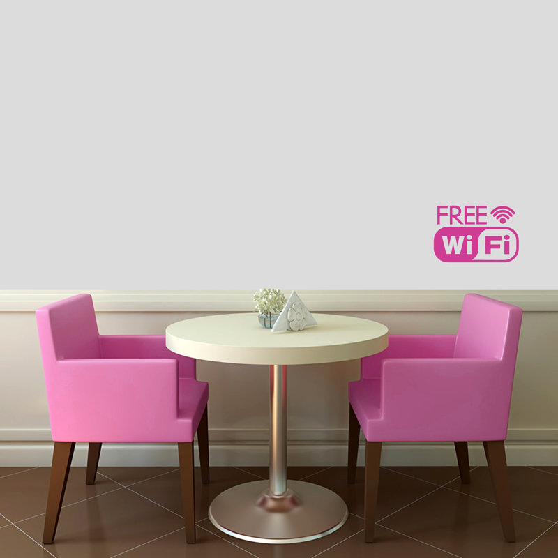 Décalcomanie murale wifi free Mccloskey, Rose vif