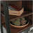 Hutch with Barrister Door, Brown finish