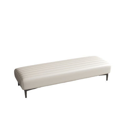 Eribella Leather Match Upholstered Bench