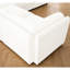 2 chenille blanche avec rangement: mobilier ergonomique et élégant Tissu moderne et rangement: pratique