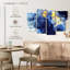 Avery abstrait bleu et jaune-108823650