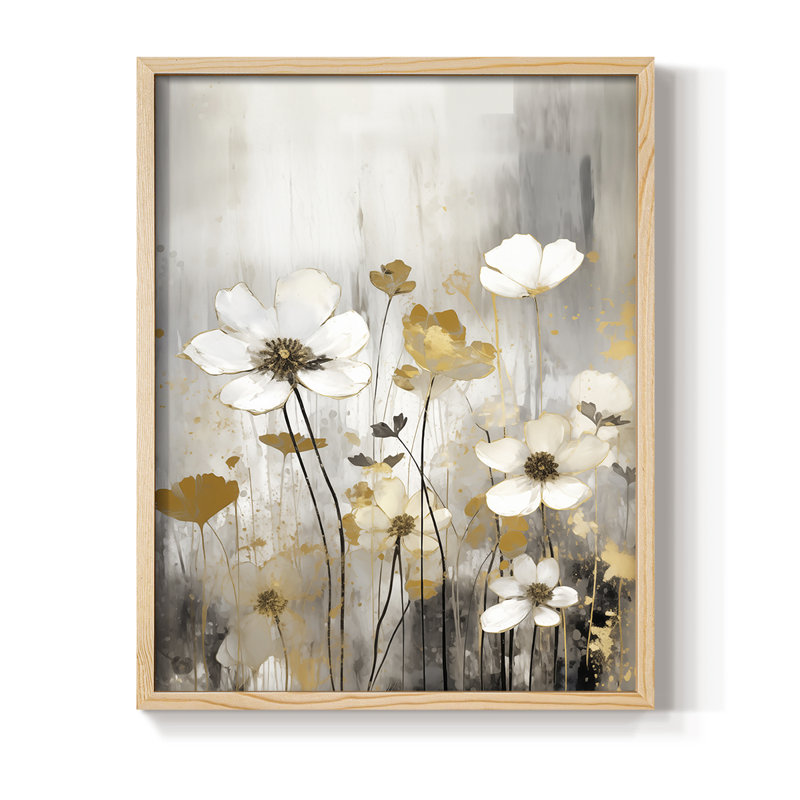 Impression encadrée FLORAL Series CDxx - Bois massif, H 21 po x l 17 po