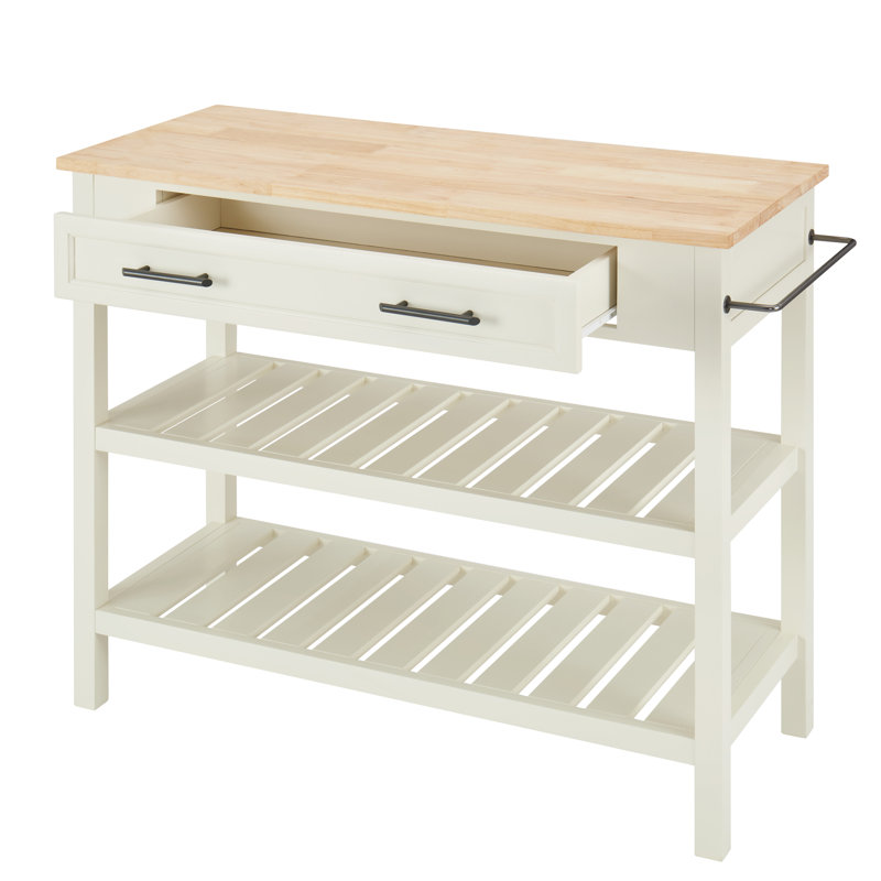Perlean Kitchen Island, White