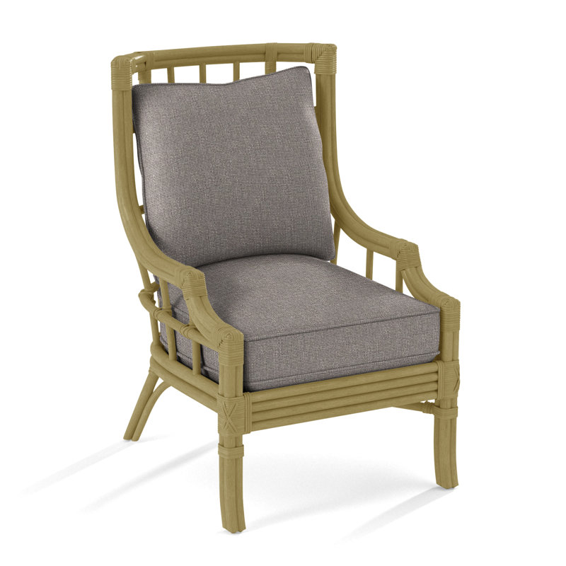 Fauteuil large 28,5 po Seville, Laiton, Noir géométrique 0425-81