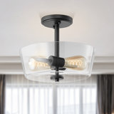Komatke Glass Semi Flush Mount