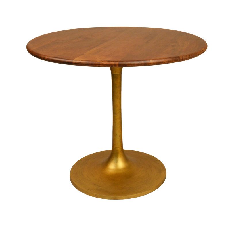 Table de salle à manger 36 po, Brun / or