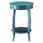 Élégante table bleu sarcelle avec tablette en bois - s'adapte à divers thèmes-1781947618