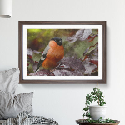 Bullfinch Bird - Picture Frame Painting