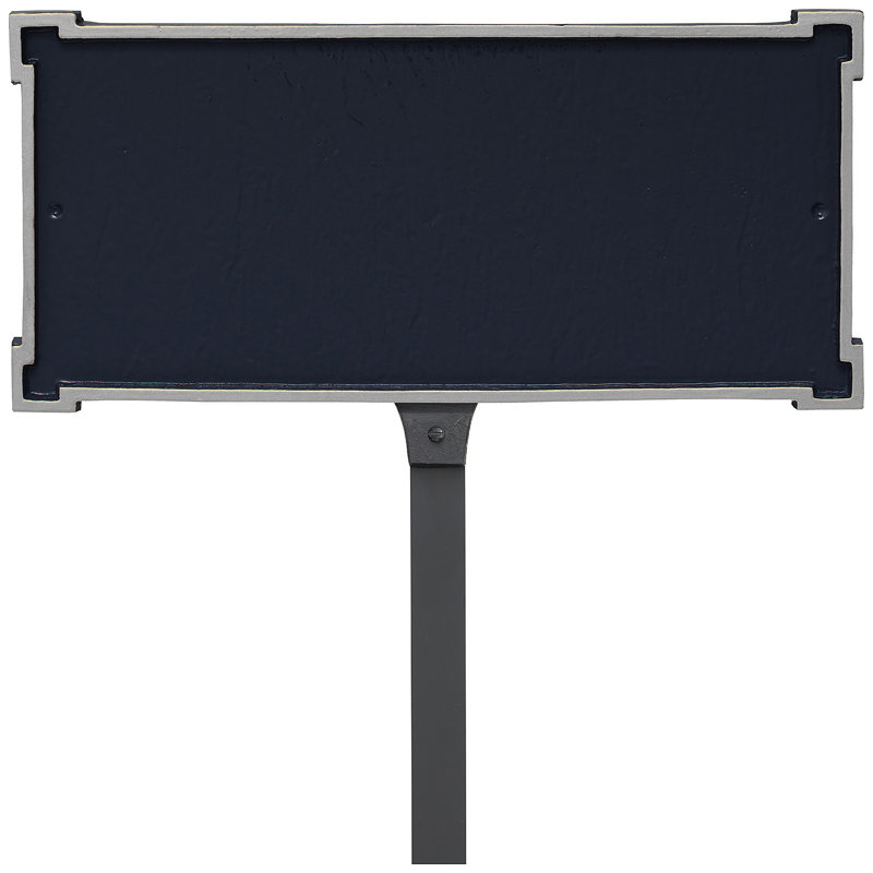 New Yorker Rectangle Lawn Insert, Navy/Silver