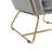 Kyra 29.5"W Gray Velvet Accent Chair With Metal Base-451712433