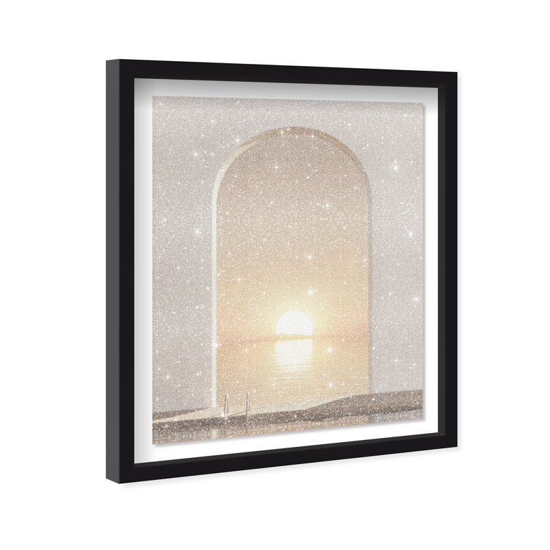 Sunset Warmth Framed Graphic Art, 31.5"H x 25.5"W, Black Shadowbox