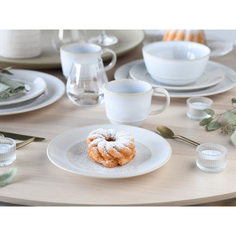 ANTIQUE offwhite 16 Piece Dinnerware Set, Service for 4