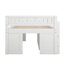 Lit mezzanine double avec armoire de rangement et tableau noir, cadre de lit mezzanine en bois à fonctions multiples avec tablettes de rangement-1082631607