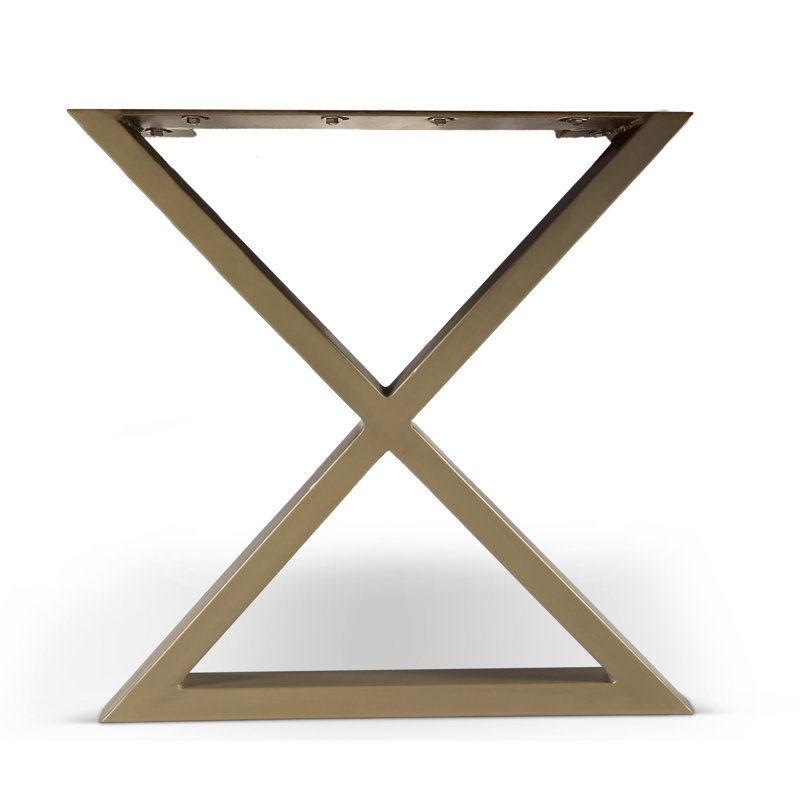 Dining 28.5" Cross Table Base, Brass