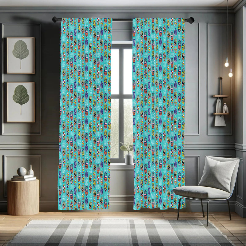 Semi-Sheer Rod Pocket Curtain Panels, 28" x 84"