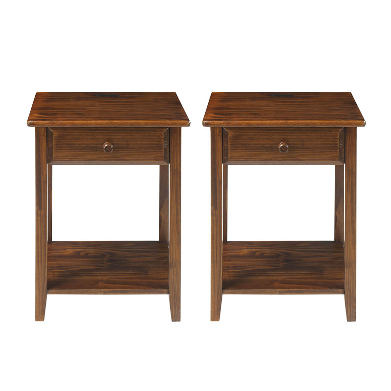 14.13'' W Solid Wood Nightstand
