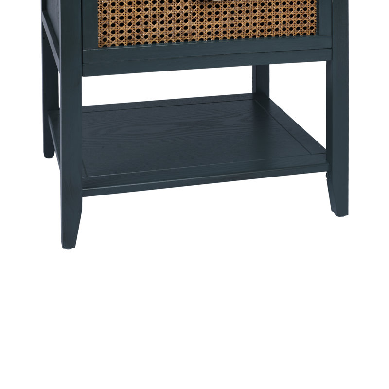 Table d'appoint naturelle à 2 tiroirs - Idéale pour un bureau. Placage en bois massif, poignée en métal, stable et dotée d'une protection anti-insectes. Profondeur : 54,7 cm, largeur : 39,7 cm, hauteur : 73,7 cm. Convient à une chambre ou à un salon.