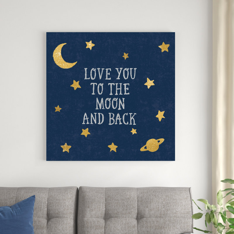«Love You To The Moon And Back», H 36 po x l 36 po x P 1,25 po